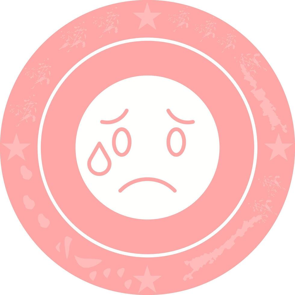 Crying Face Icon Design vector