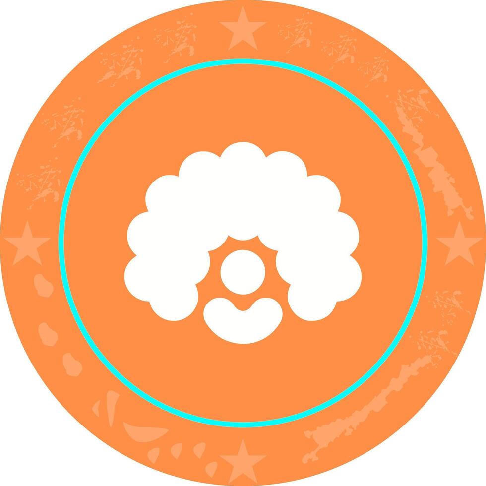 Clown Wig Icon Design vector