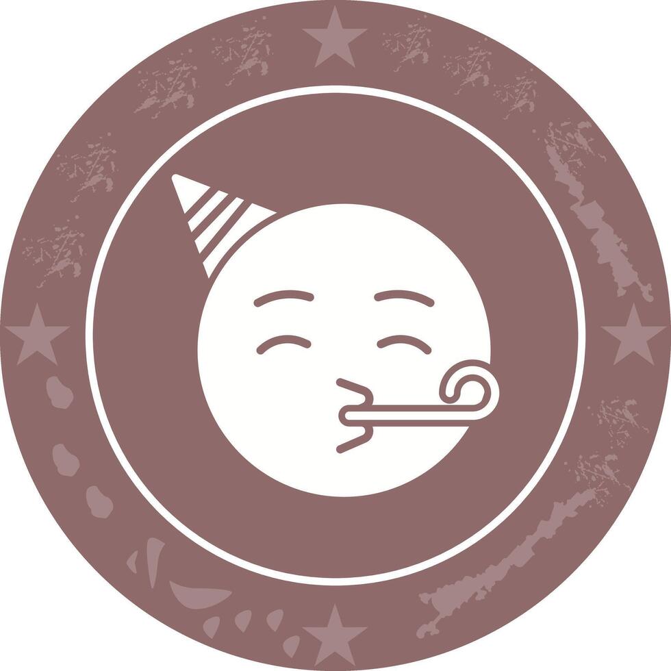 Partying Face Icon Design vector
