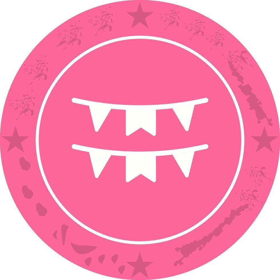 Bunting Flags Icon Design vector