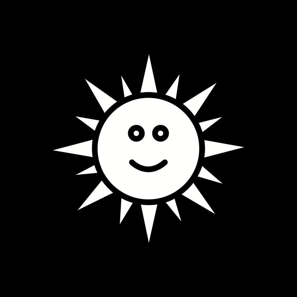Sun with Face Icon Design vector