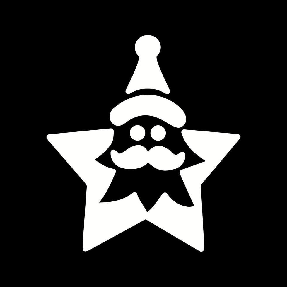 Santa Star Icon Design vector