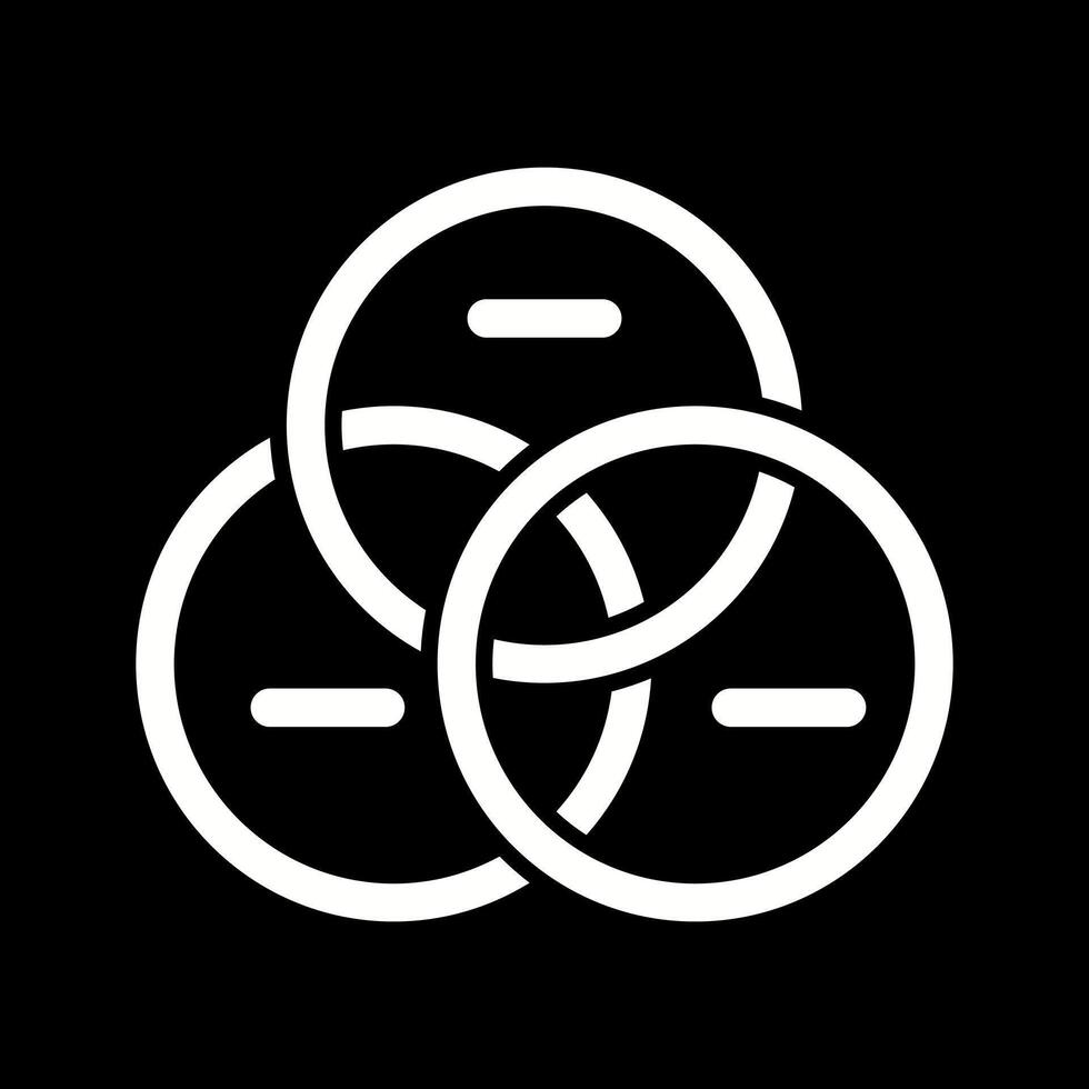 Venn Diagram Icon Design vector