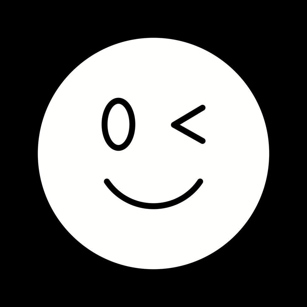 Winking Face Icon Design vector