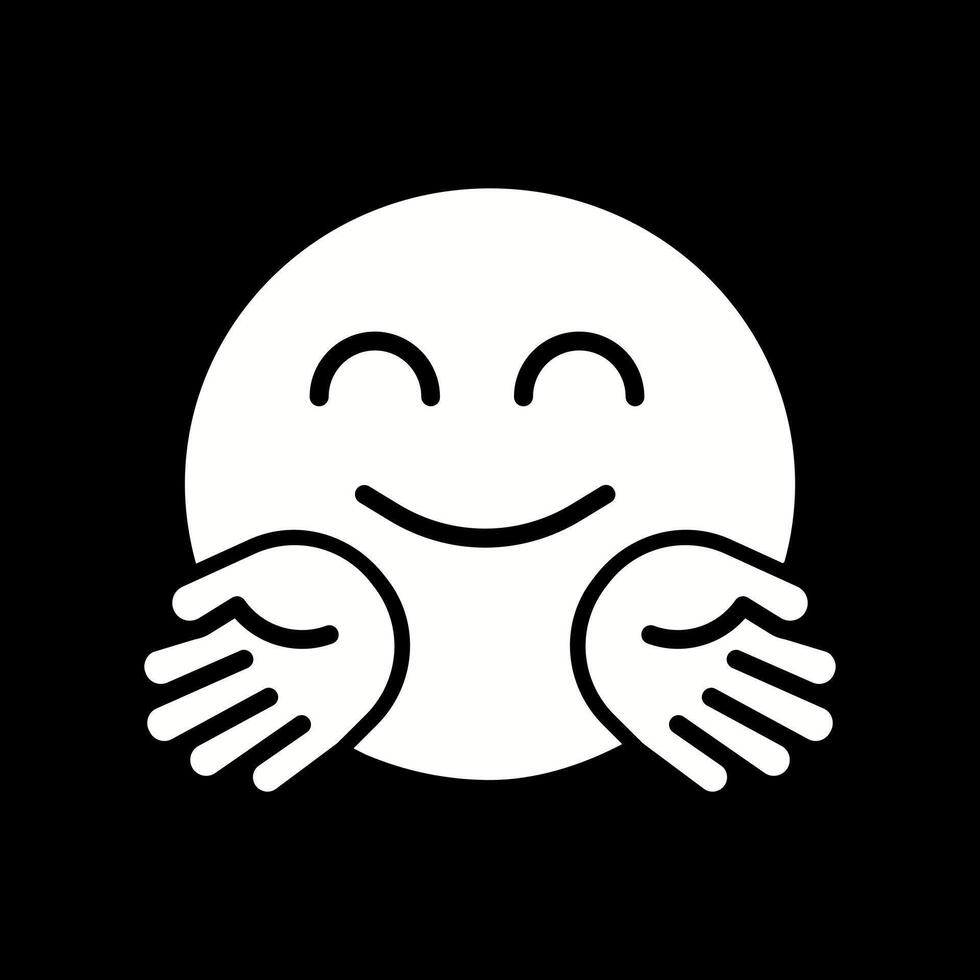 Hugging Face Icon Design vector