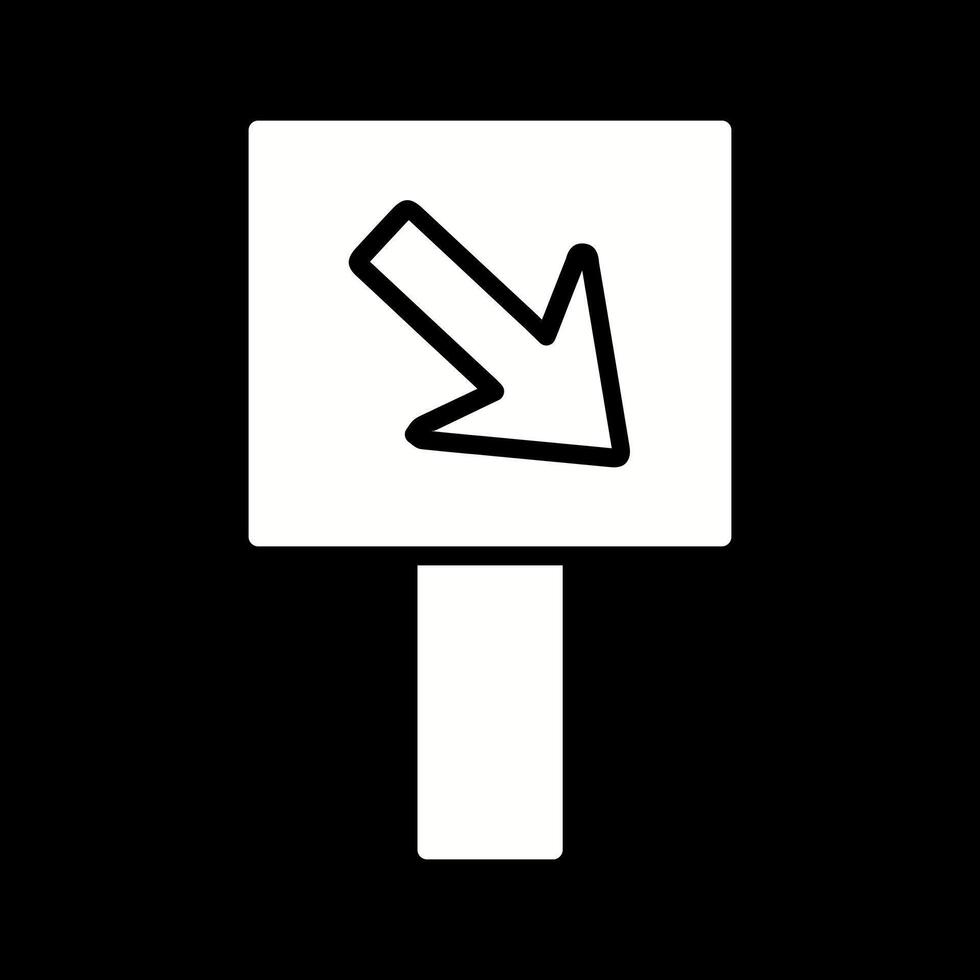 Diagonal Down Right Arrow Icon Design vector