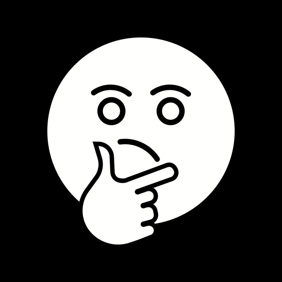 Thinking Face Icon Design vector