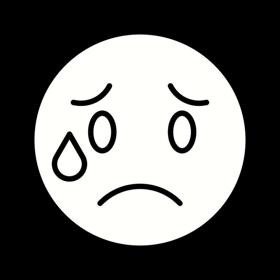 Crying Face Icon Design vector