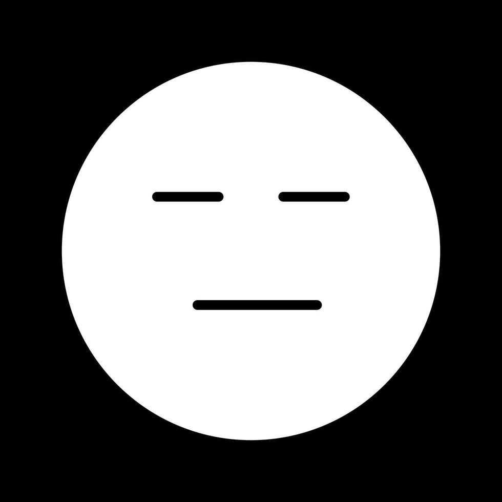 Neutral Face Icon Design vector