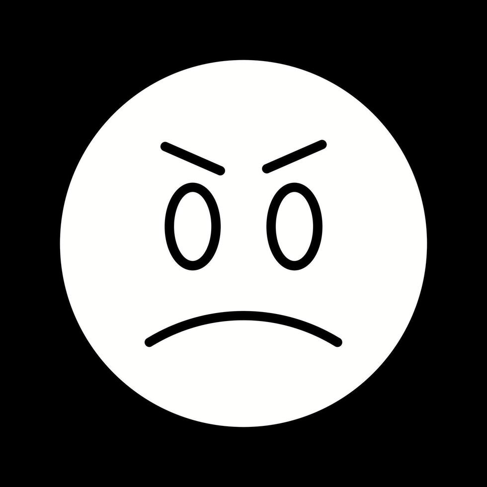 Angry Face Icon Design vector