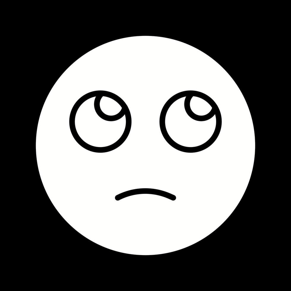 Face with Rolling Eyes Icon Design vector
