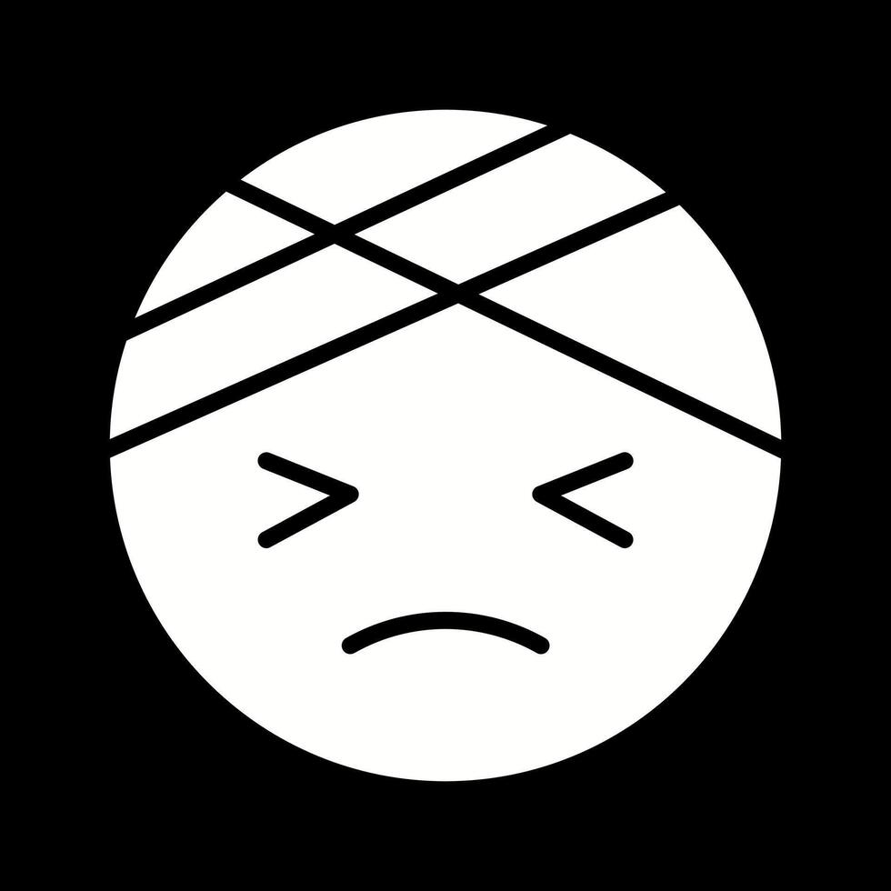 Face with Head-Bandage Icon Design vector