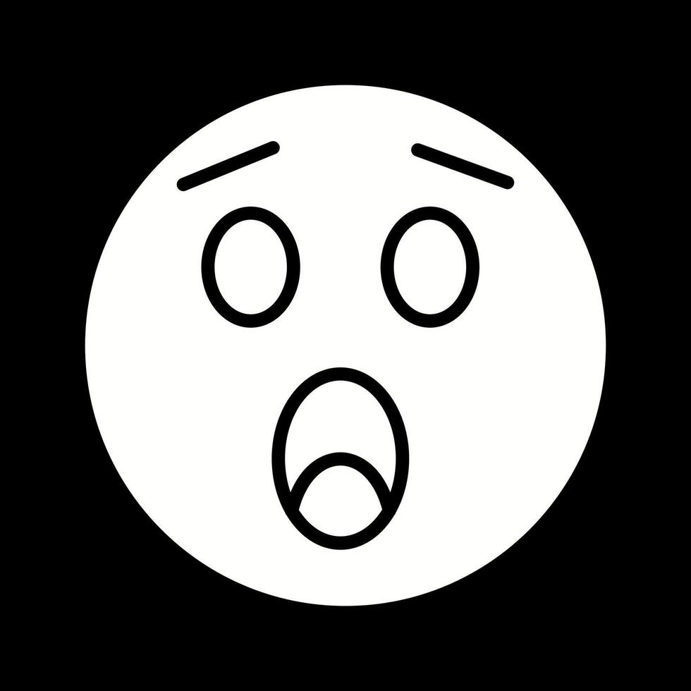 Astonished Face Icon Design vector
