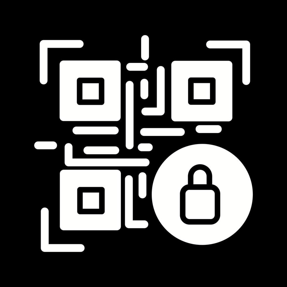 QR Code Encryption Icon Design vector