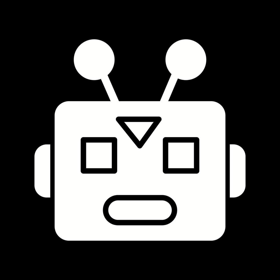 Robot Face Icon Design vector