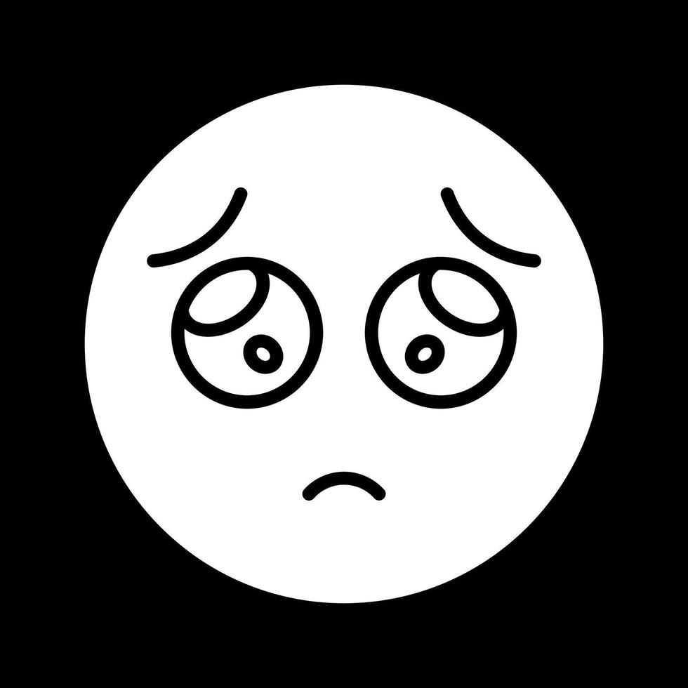 Pleading Face Icon Design vector