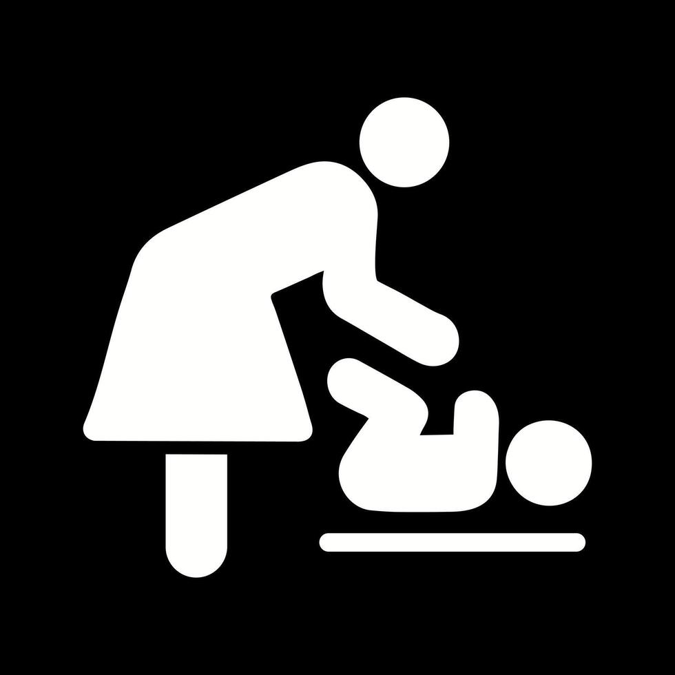 Changing Table Icon Design vector