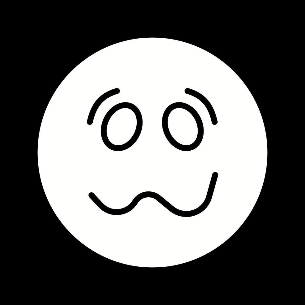 Woozy Face Icon Design vector