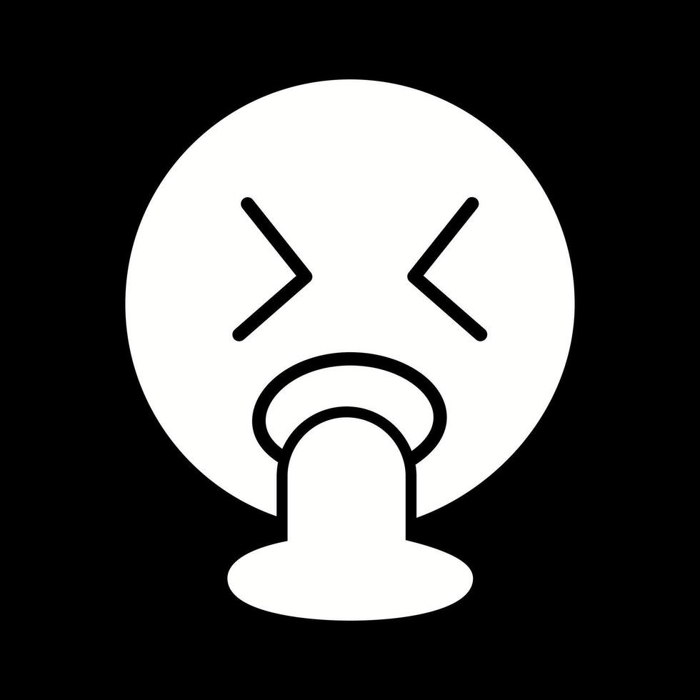 Face Vomiting Icon Design vector