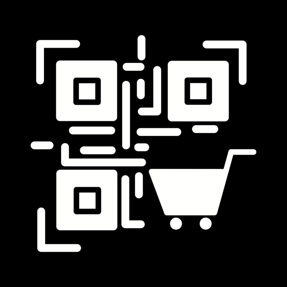 QR Code Shopping Icon Design vector