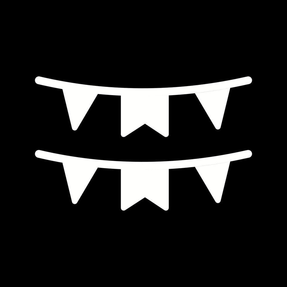 Bunting Flags Icon Design vector