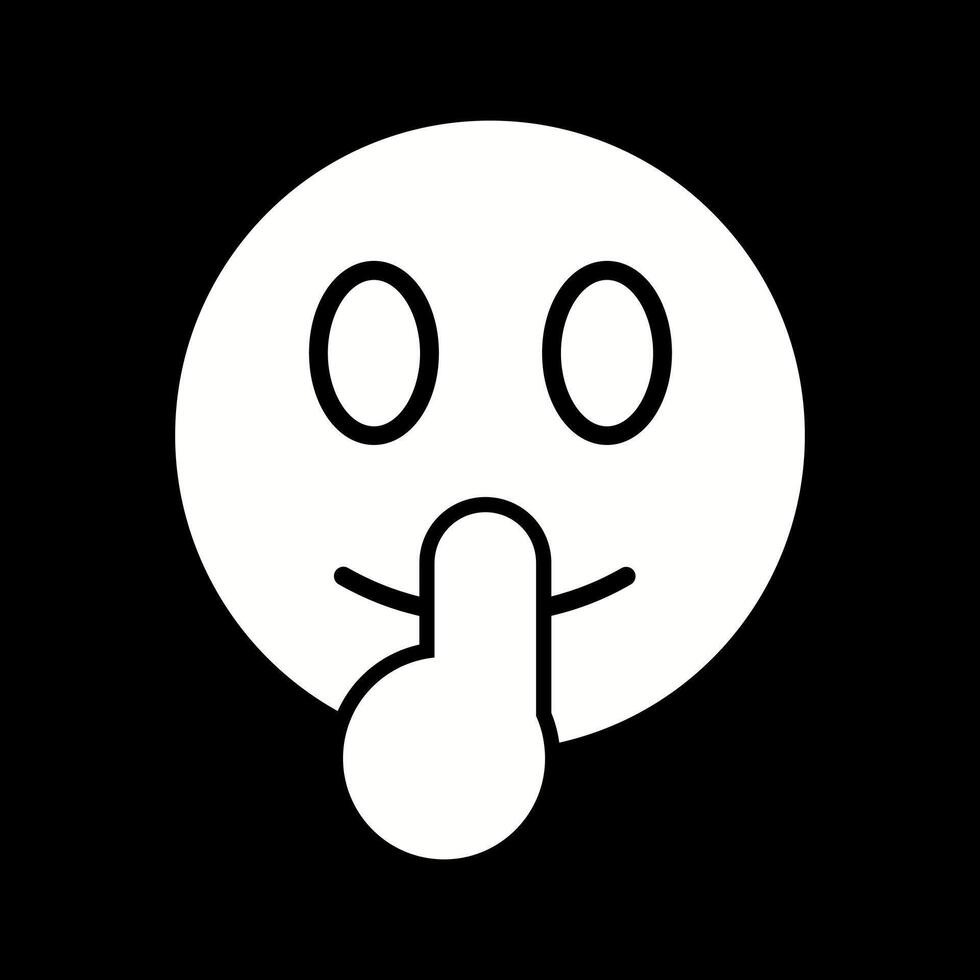 Shushing Face Icon Design vector
