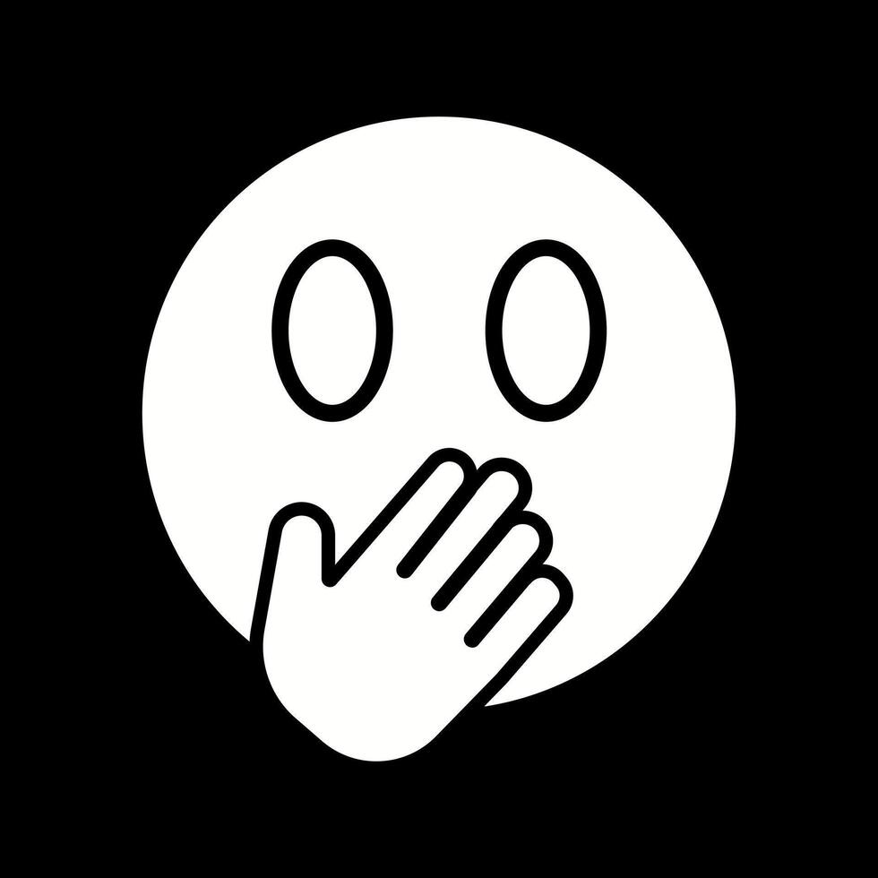 Face with Hand Over Mouth Icon Design vector