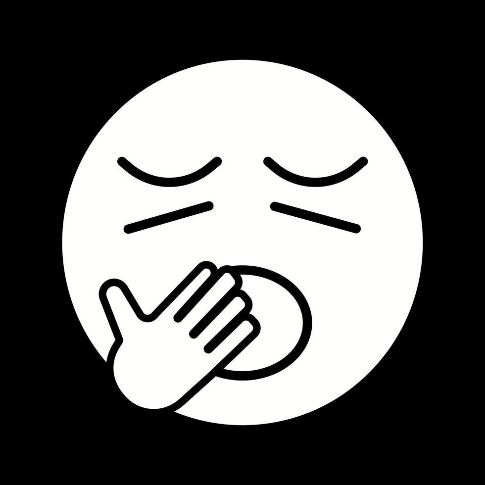 Yawning Face Icon Design vector