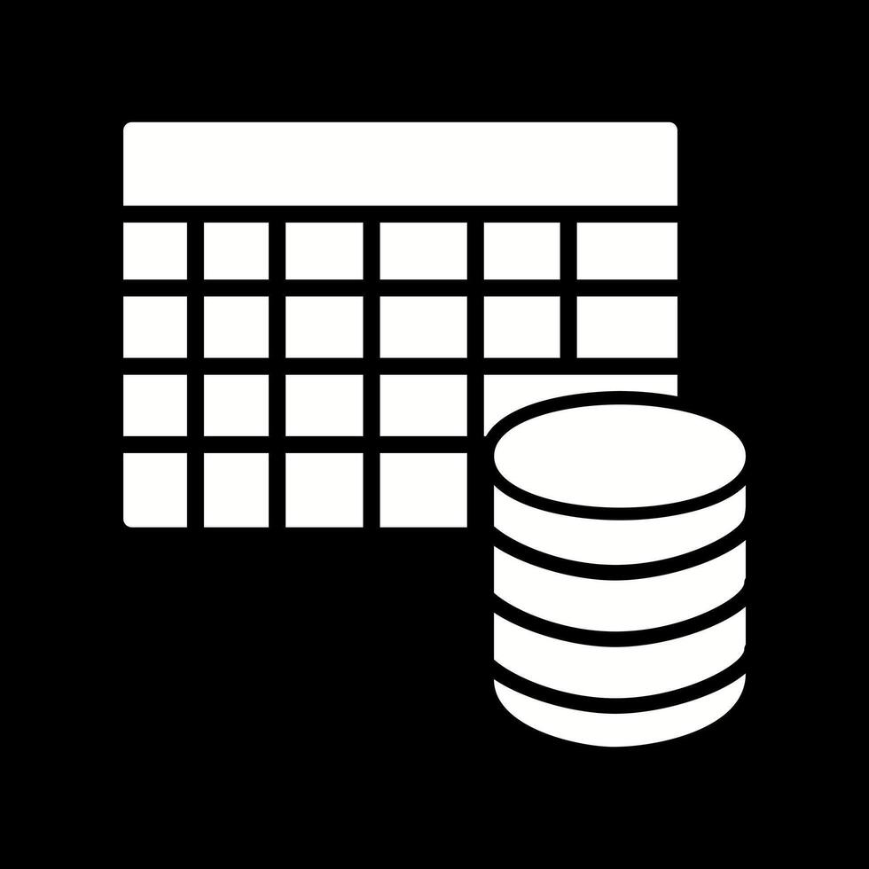 Table Data Icon Design vector