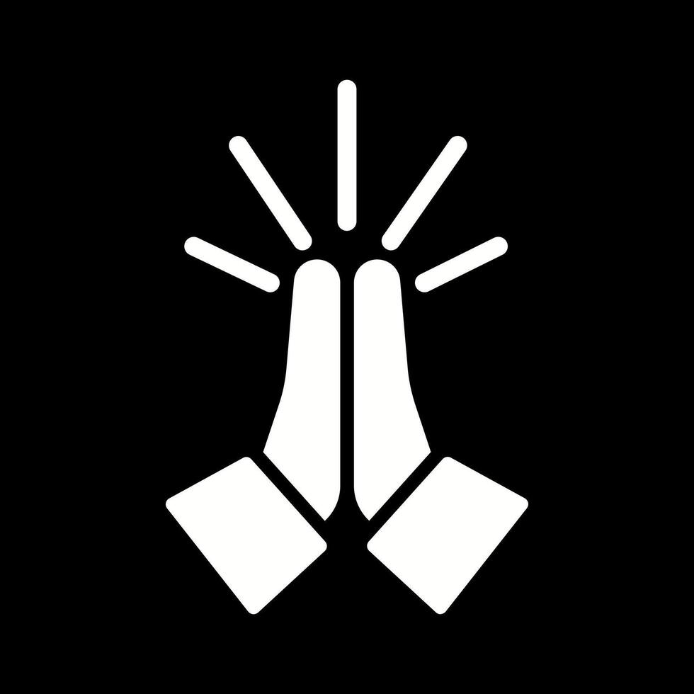 Folded Hands Icon Design vector