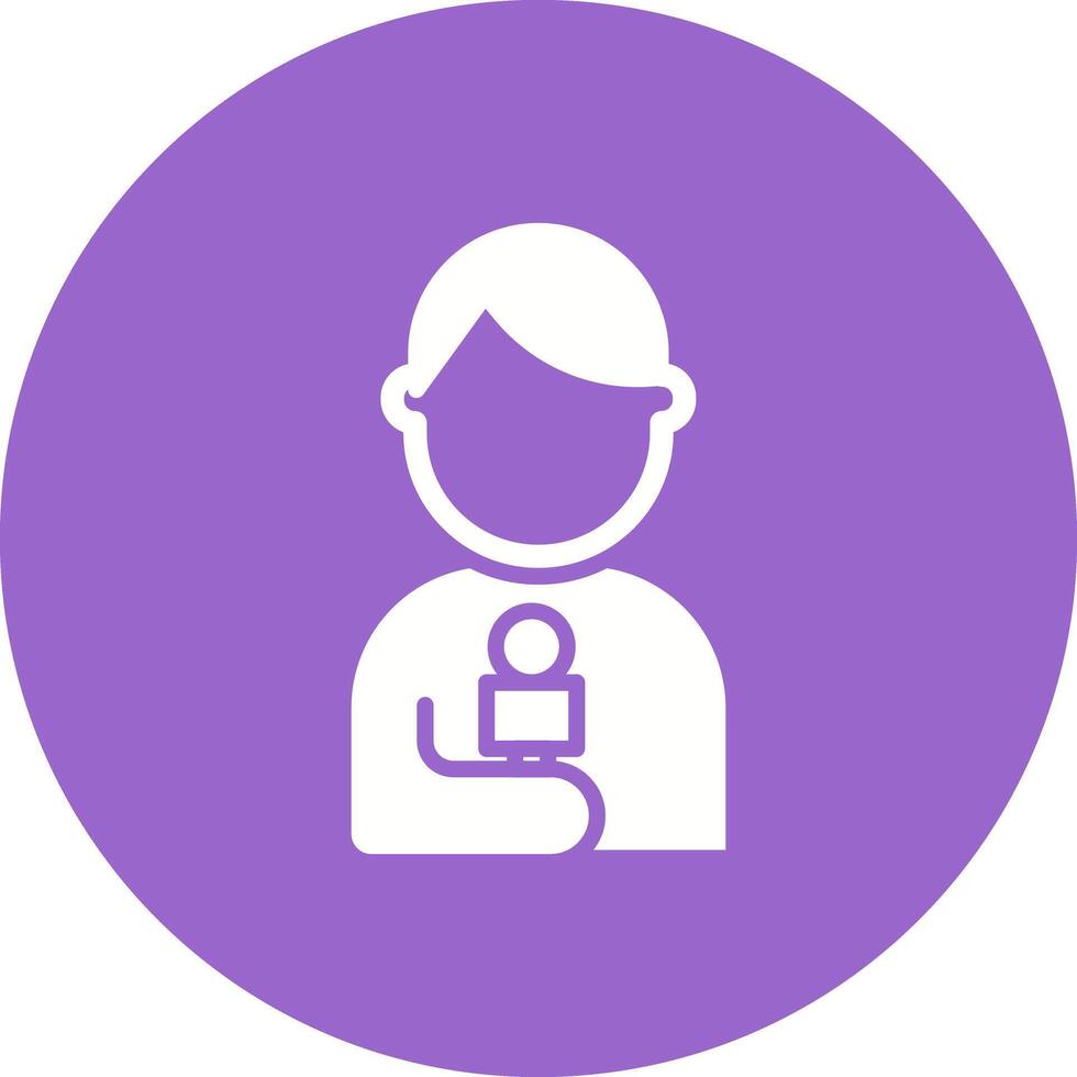 News Reporter Icon Design vector