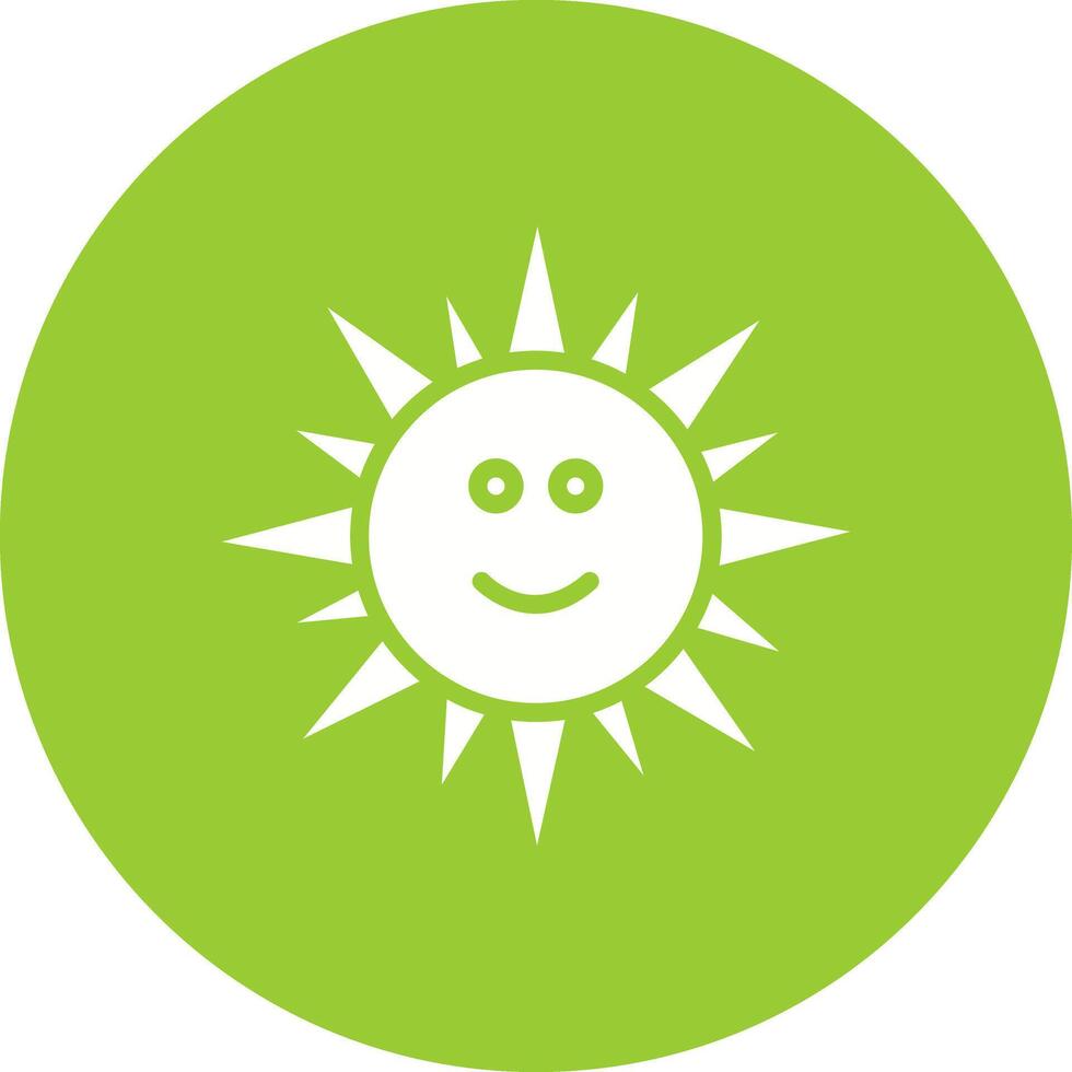 Sun with Face Icon Design vector