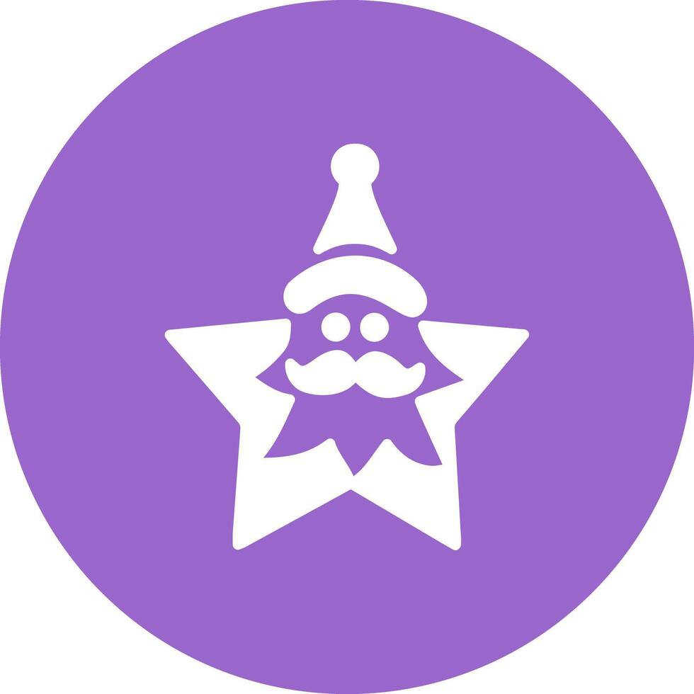 Santa Star Icon Design vector