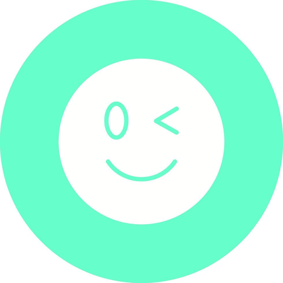 Winking Face Icon Design vector