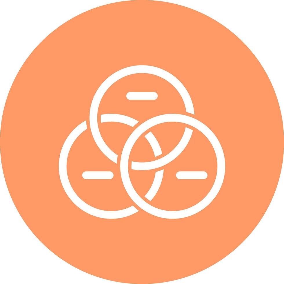 Venn Diagram Icon Design vector