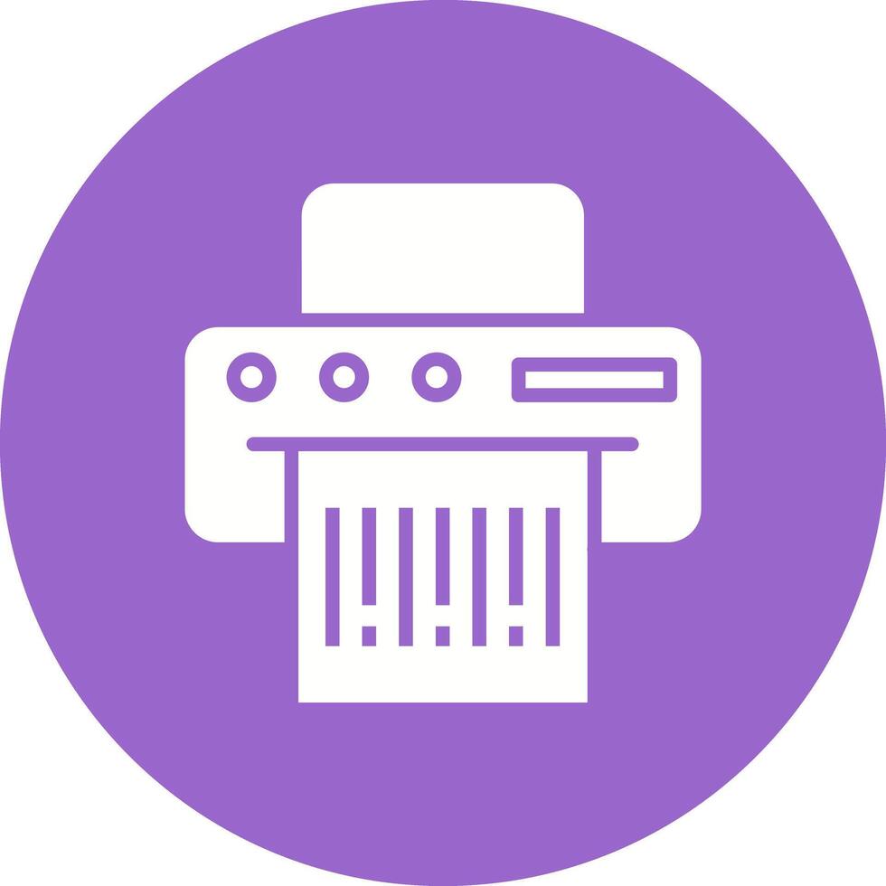Barcode Printing Icon Design vector