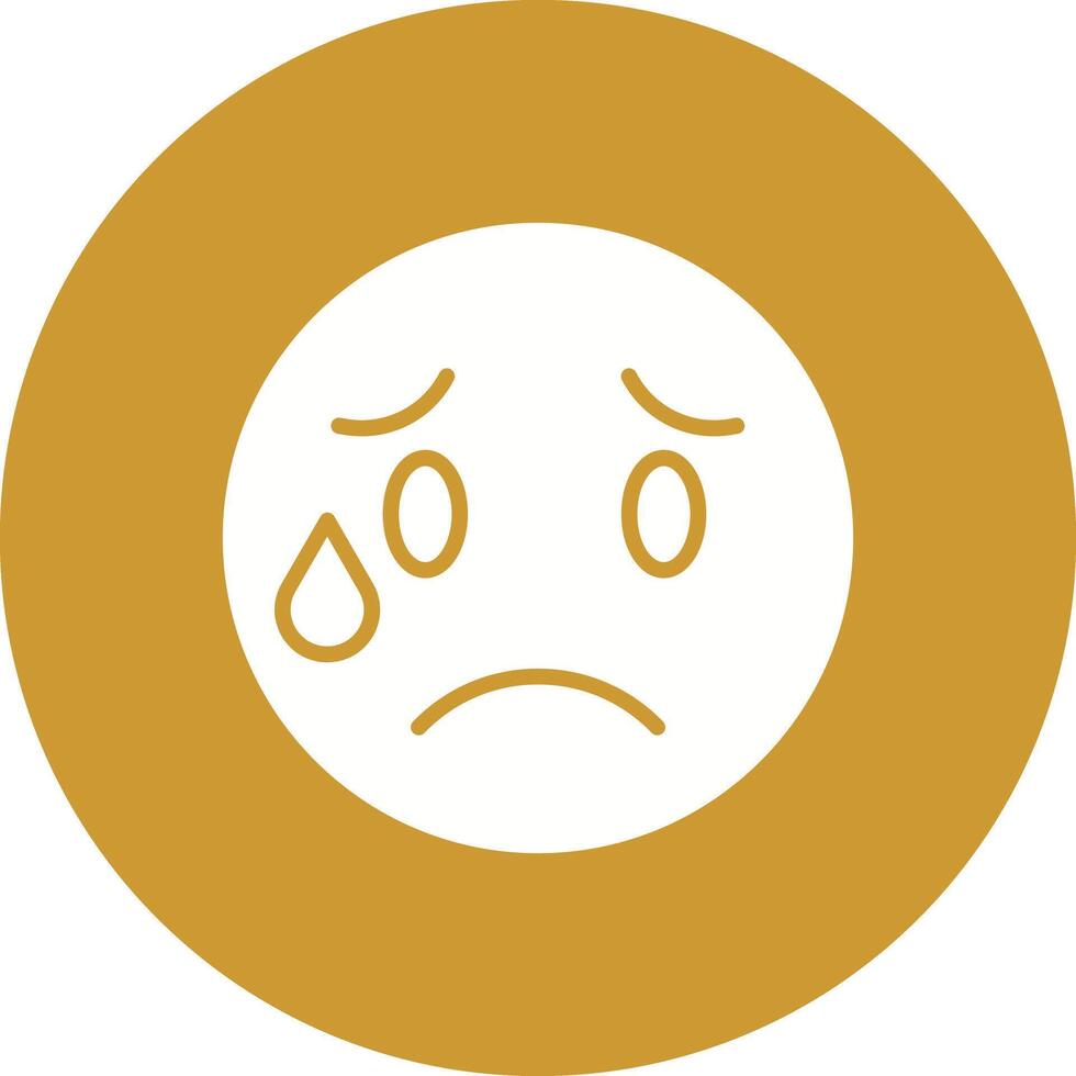 Crying Face Icon Design vector