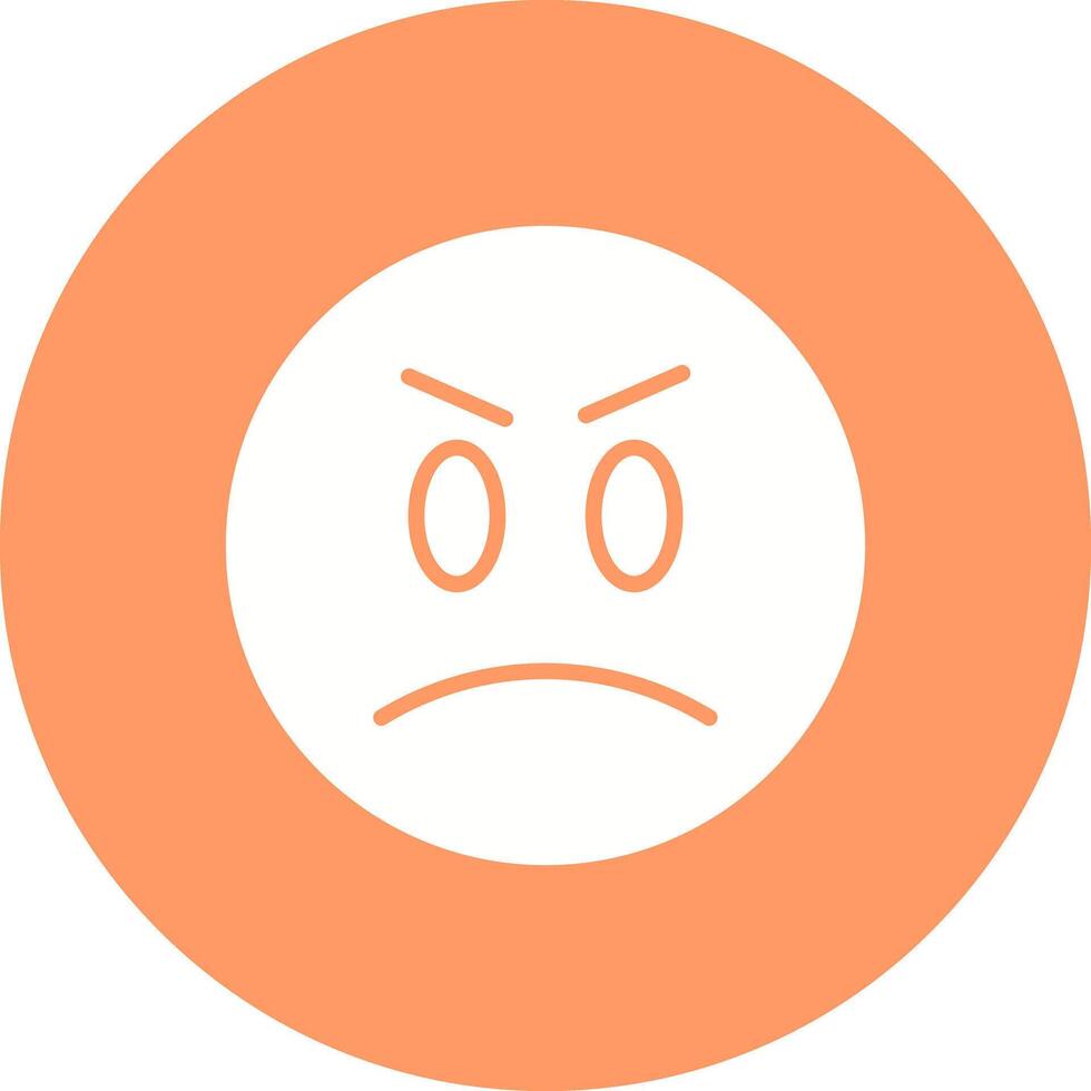 Angry Face Icon Design vector