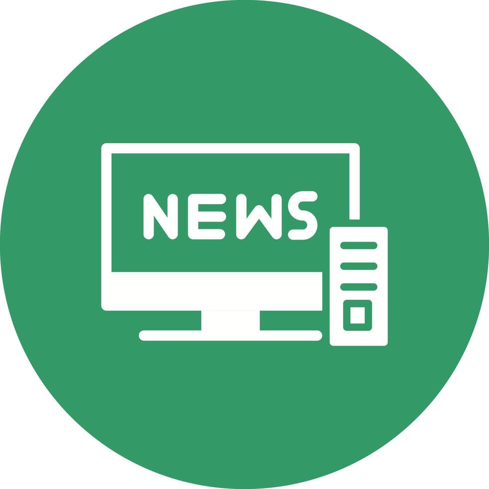 TV News Icon Design vector