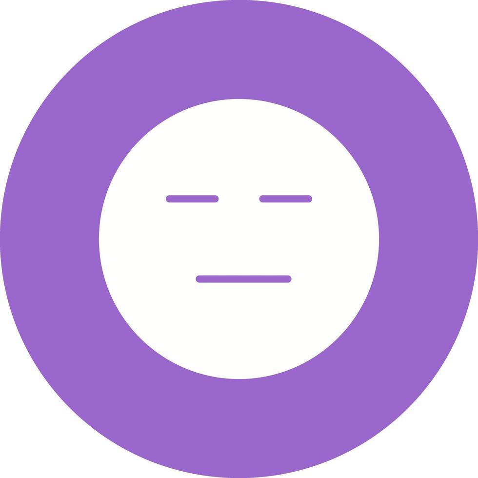 Neutral Face Icon Design vector