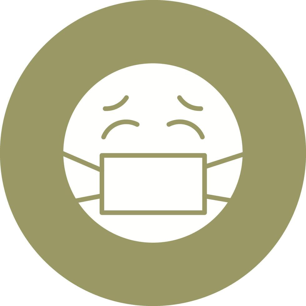 Face with Medical Mask Icon Design vector