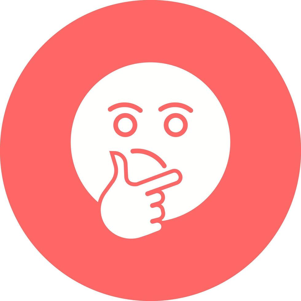 Thinking Face Icon Design vector