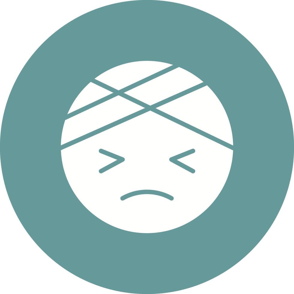 Face with Head-Bandage Icon Design vector