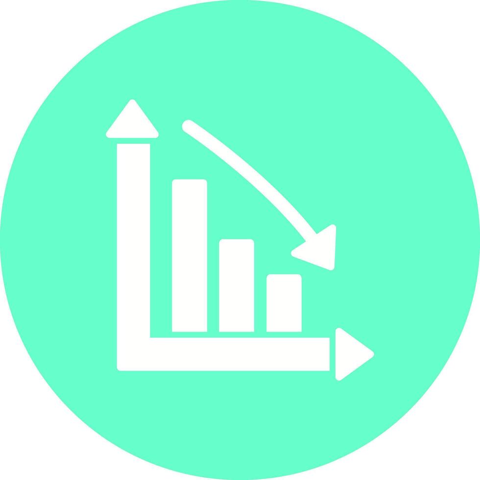 Chart Down Icon Design vector