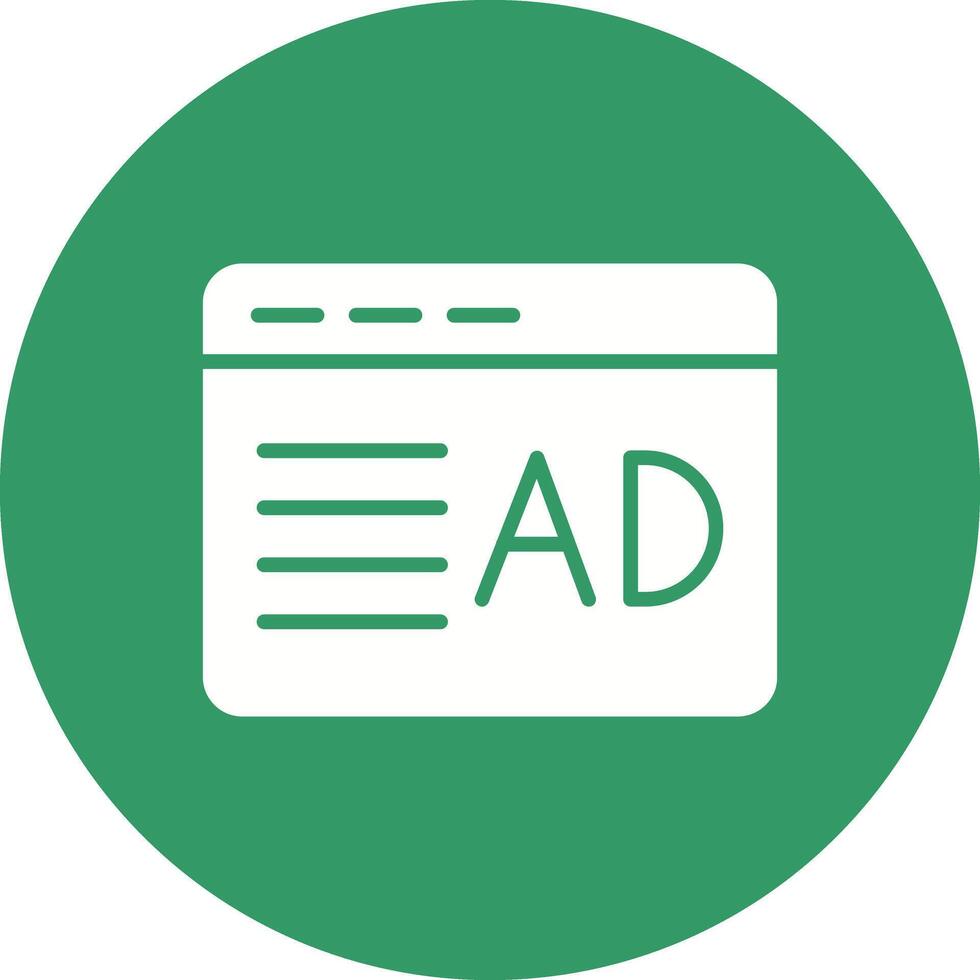 Ad Placement Icon Design vector