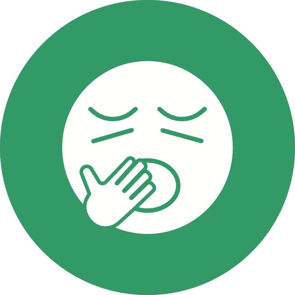 Yawning Face Icon Design vector