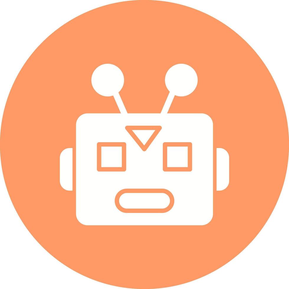 Robot Face Icon Design vector
