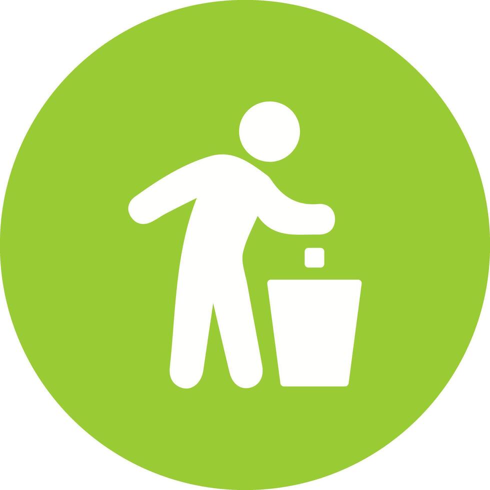 Litter in Bin Sign Icon Design vector