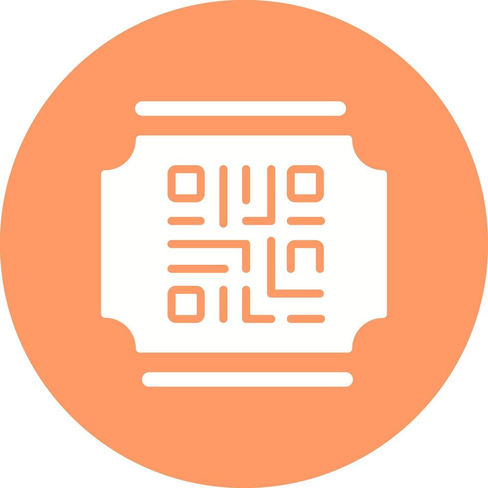 QR Code Ticket Icon Design vector