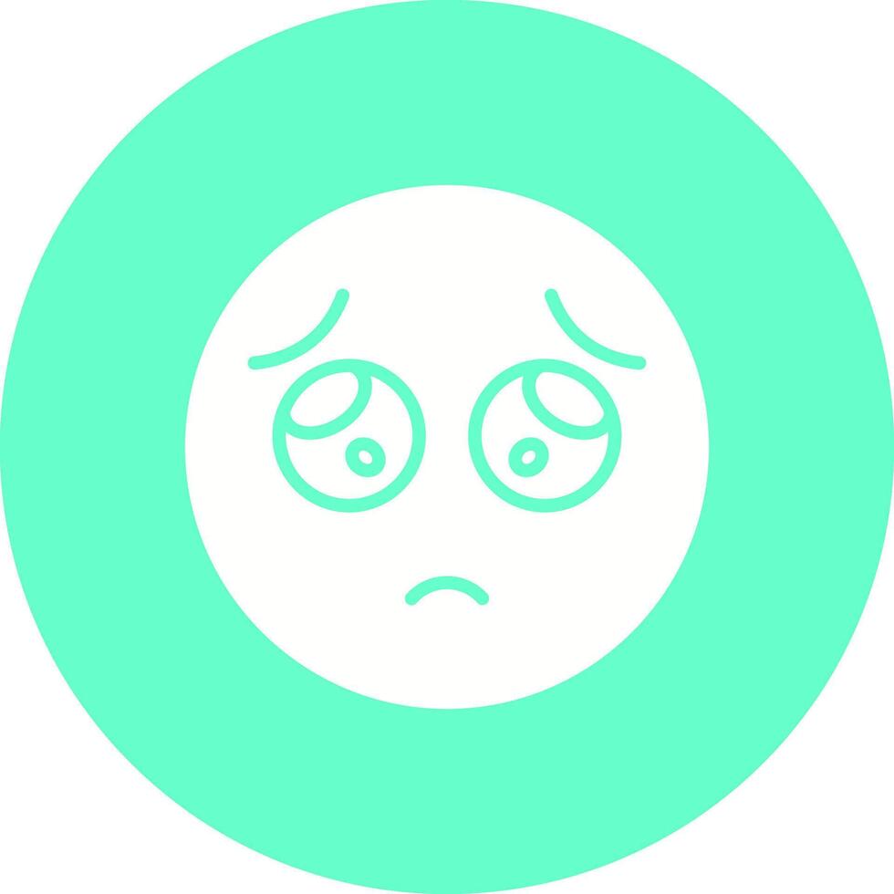 Pleading Face Icon Design vector